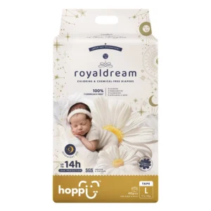 Bỉm - Tã dán Hoppi RoyalDream cao cấp size L 40 miếng ( cho bé 9-14kg)