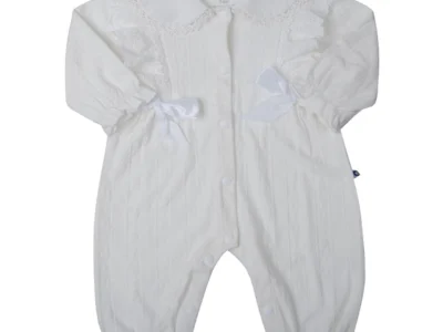 Bộ body dài tay bé gái KidsPlaza ren vải nơ HN25T