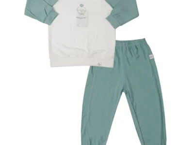 Bộ quần áo dài tay bé trai KidsPlaza Otis in cún ND25T (Màu xanh lá)