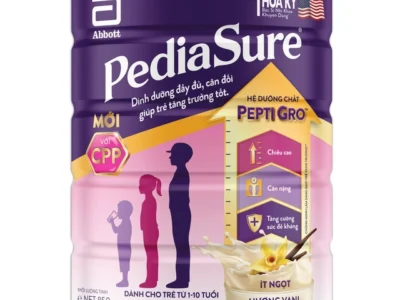 Sữa PediaSure BA ít ngọt cho bé 1-10 tuổi (hương vani)